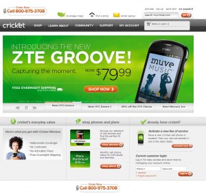 Cricket Wireless Website